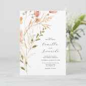 Wildblume Rustikale Wildblume Hochzeit Einladung (Stehend Vorderseite)