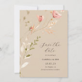 Wildblume Rustikale Wildblume Hochzeit Einladung (Vorderseite)