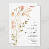 Wildblume Rustikale Wildblume Hochzeit Einladung (Vorne/Hinten)