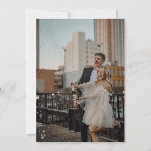 Wildblume Rustikale Wildblume Hochzeit Foto Einladung (Rückseite)