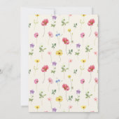 Wildblume Rustikaler Chic Boho Blumendetails Hochz Einladung (Rückseite)