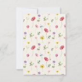 Wildblume Rustikaler Chic Floral Boho Brautparty Dankeskarte (Rückseite)