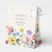 Wildblume Rustikaler Chic Floral Boho Brautparty Geschenkschachtel (Rückseite)