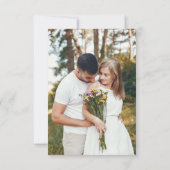 Wildblume Rustikaler Chic Floral Boho Foto QR Code RSVP Karte (Rückseite)