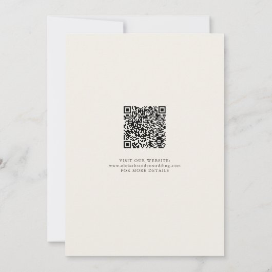 Wildblume Rustikaler Chic Floral Boho Land QR Code Save The Date (Rückseite)