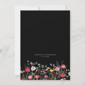 Wildblume Rustikaler Garten Hochzeit Einladung (Rückseite)