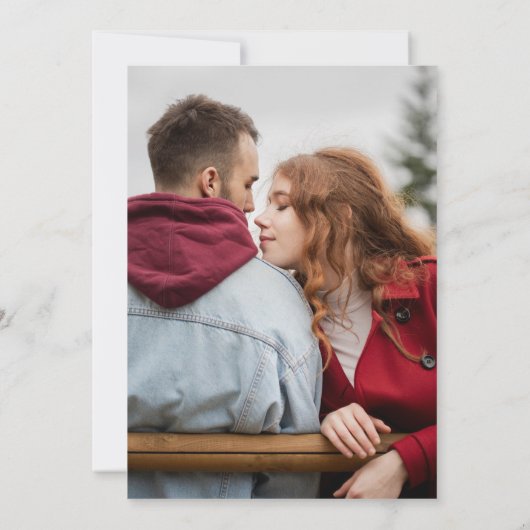 Wildblume Rustikaler Garten Hochzeit Save The Date (Rückseite)