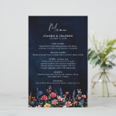 Wildblume Rustikales Boho Blumenmenü (Stehend Vorderseite)