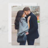 Wildblume Rustikales Boho Floral Navy Foto Save The Date (Rückseite)