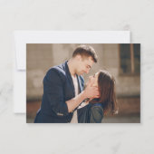 Wildblume Rustikales Boho Navy QR-Foto RSVP Karte (Rückseite)