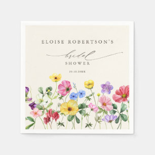 Wildblume Rustikales Brautparty Serviette