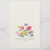 Wildblume Rustikales Brautparty-Spiel (Rückseite)