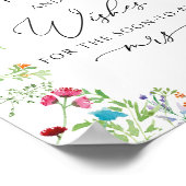 Wildblume Rustikales Bridal Game wünscht Poster (Ecke)