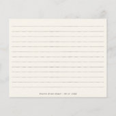 Wildblume Rustikales Chic Floral Brautparty Rezept (Rückseite)