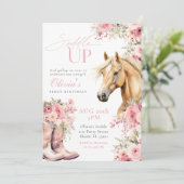 Wildblume Rustikales Pferdeblütenmädchen Geburtsta Einladung (Stehend Vorderseite)