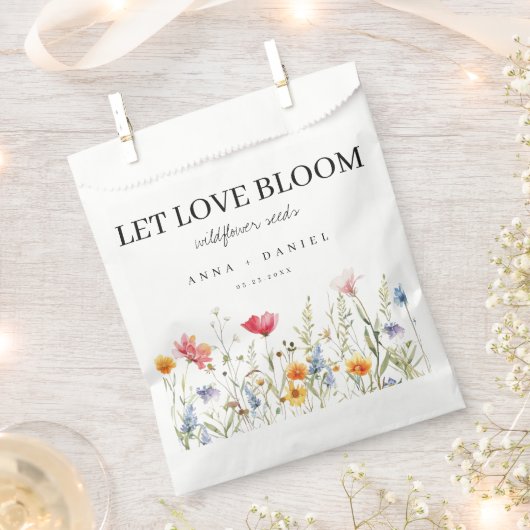 Wildblume Saatgut Gastgeschenk Hochzeit Beutel Geschenktütchen (Ausgeschnitten)