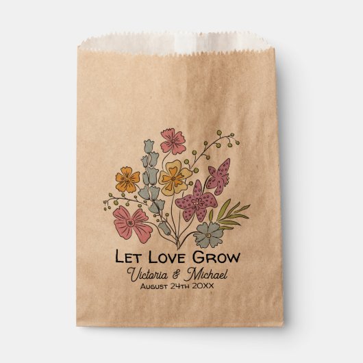 Wildblume Saatpackhandgezeichnet Geschenktütchen (Vorderseite)