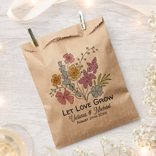 Wildblume Saatpackhandgezeichnet Geschenktütchen (Ausgeschnitten)