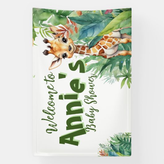 Wildblume Safari: Nature-Inspiriert Kinderdusche Banner (Vertikal)