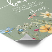 Wildblume Sage Brautparty Mimosa Bar Signa Poster (Ecke)