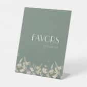 Wildblume Sage Deko Gastgeschenke Hochzeiten Sockelschild (Vorderseite)