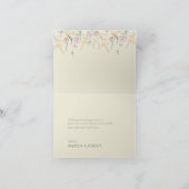 Wildblume Sage Deko Hochzeit Dankeschön Karte (Innenseite)