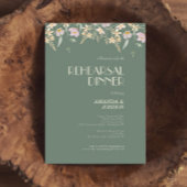 Wildblume Sage Deko Hochzeit Probe Dinner Einladung