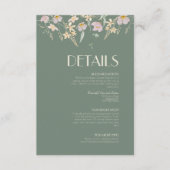 Wildblume Sage Deko Hochzeitdetails Begleitkarte (Vorderseite)