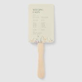 Wildblume Sage Deko Hochzeitsprogramm Fächer (Rückseite)