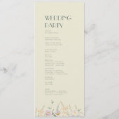 Wildblume Sage Deko Hochzeitsprogramm Programm (Rückseite)