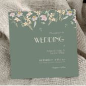Wildblume Sage Deko Square Alles in einer Hochzeit Einladung