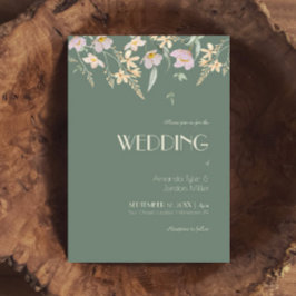 Wildblume Sage Deko Wedding Einladung