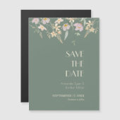 Wildblume Sage Deko Wedding Save the Date Magnet (Vorne/Hinten)
