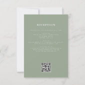 Wildblume Sage Green All in One QR Code Hochzeit Einladung (Rückseite)
