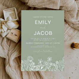Wildblume Sage Green Botanical Wedding Flyer