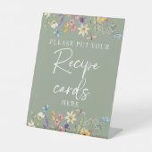 Wildblume Sage Green Brautparty Rezept-Zeichen Sockelschild (Vorderseite)