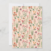 Wildblume Sage Green und Peach Brautparty Einladung (Rückseite)