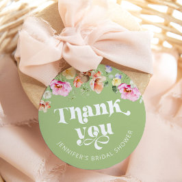 Wildblume Salbei grün Brautparty vielen Dank Geschenkanhänger