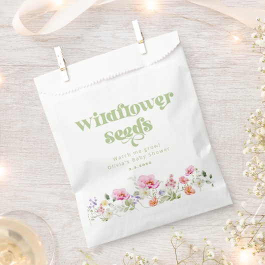 Wildblume Samen Baby Dusche Gäste bevorzugt Geschenktütchen (Ausgeschnitten)