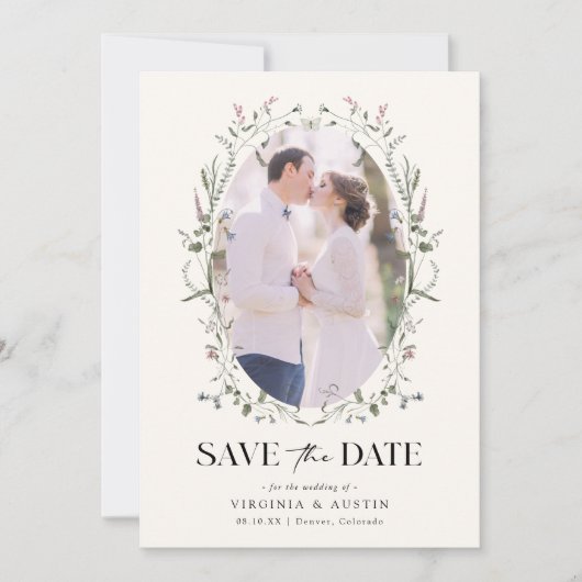 Wildblume Save The Date (Vorderseite)