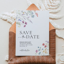 Wildblume Save the Date, Boho Save the Date Einladung