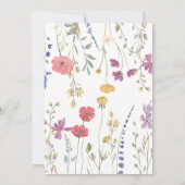 Wildblume Save the Date, Boho Save the Date Einladung (Rückseite)