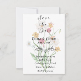 Wildblume Save the Date Einladung