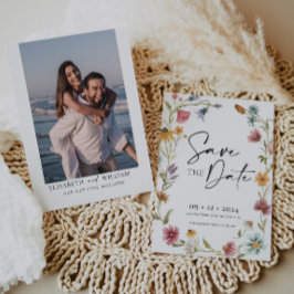 Wildblume Save the Date Einladung