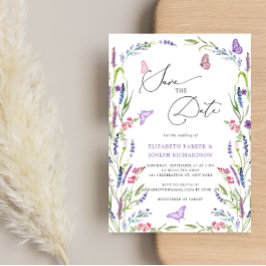 Wildblume Save the Date Einladung