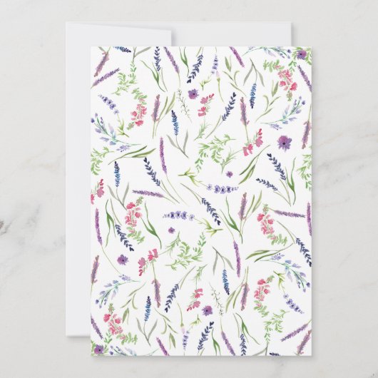 Wildblume Save the Date Einladung (Rückseite)