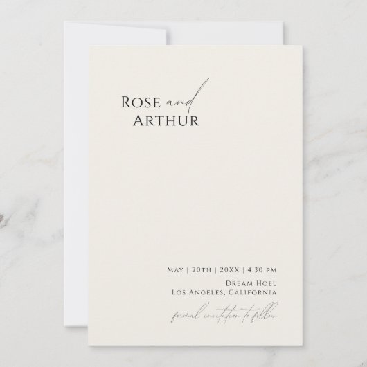 Wildblume Save the Date Einladung (Rückseite)