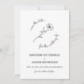 Wildblume Save the Date Einladung (Vorderseite)