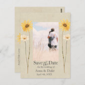 Wildblume Save the Date Foto Postkarte (Vorne/Hinten)