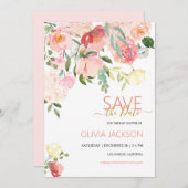 Wildblume Save the Date Karte (Vorne/Hinten)